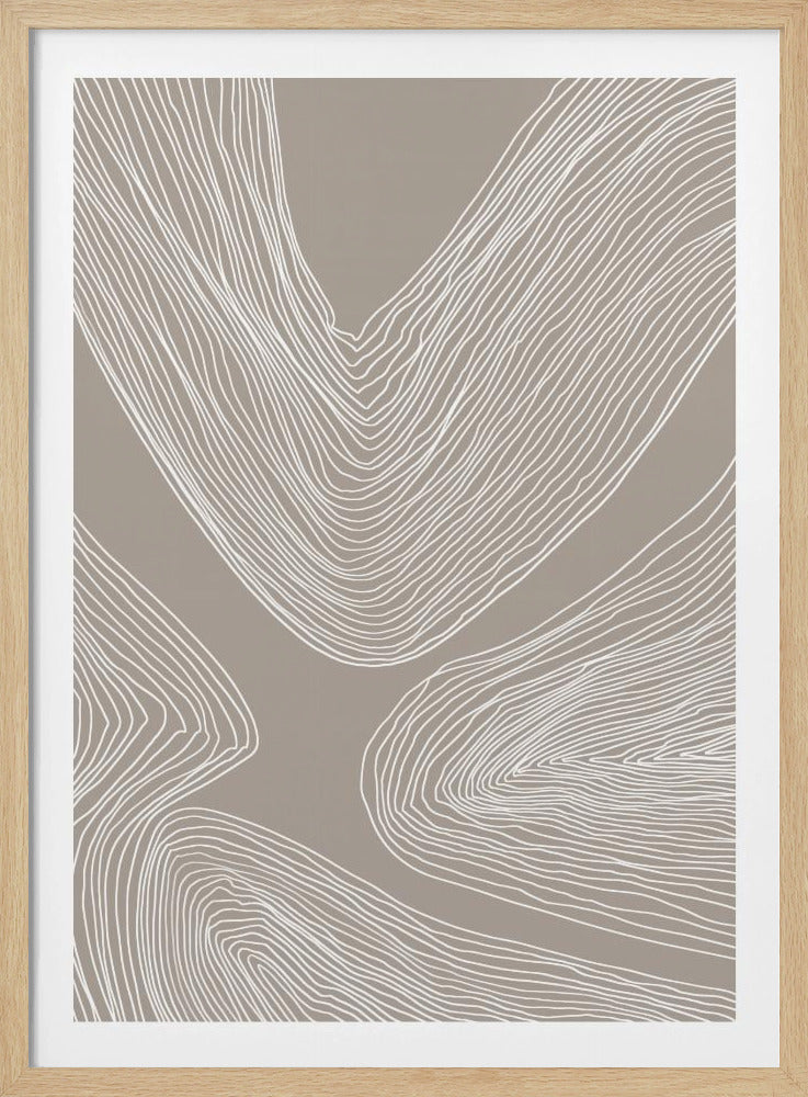 Vloeiende contouren lijnkunst | Poster