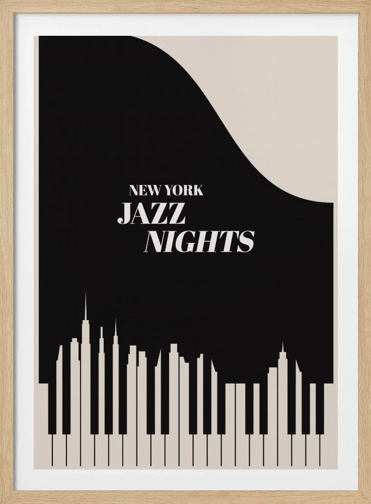 Jazz Nights Nyc   Black | Poster