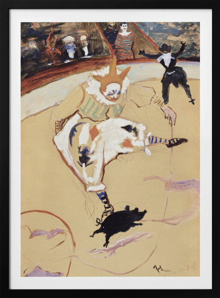 In het Circus Fernando Medrano met een biggetje (ca. 1889) | Poster