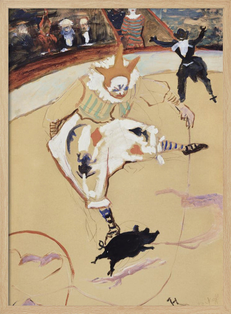 In het Circus Fernando Medrano met een biggetje (ca. 1889) | Poster