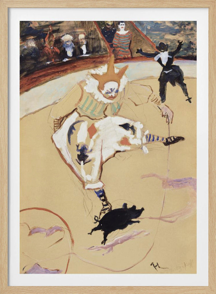 In het Circus Fernando Medrano met een biggetje (ca. 1889) | Poster