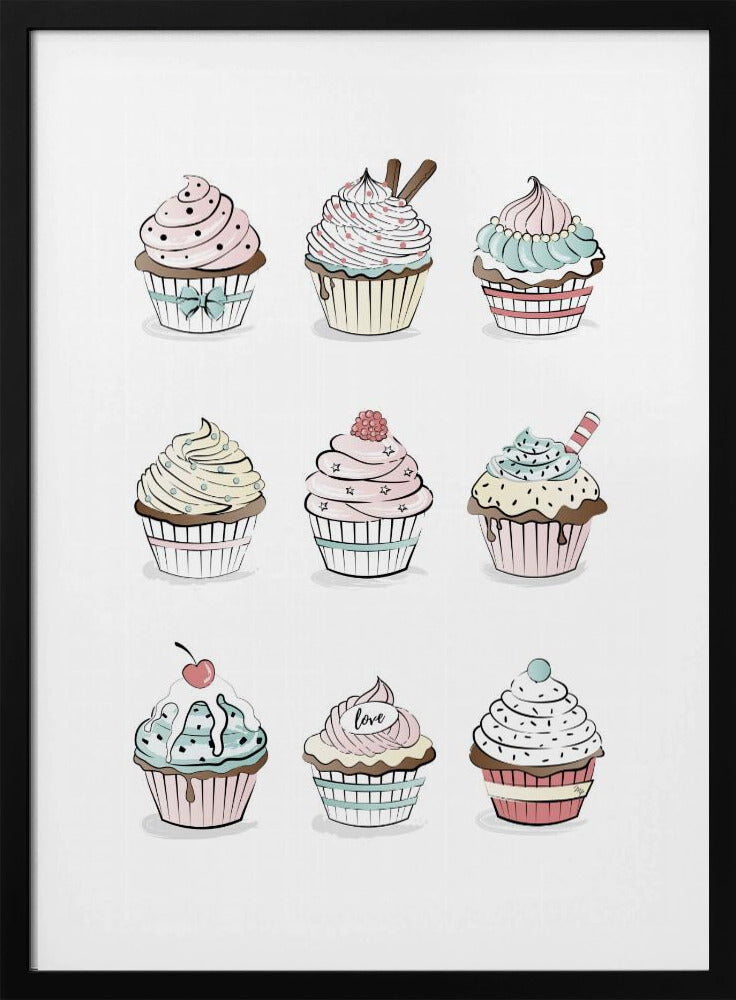 Zoete Cupcake Medley | Poster