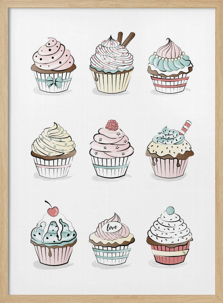 Zoete Cupcake Medley | Poster