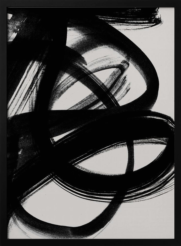Abstracte penseelstreken 5 A1 | Poster