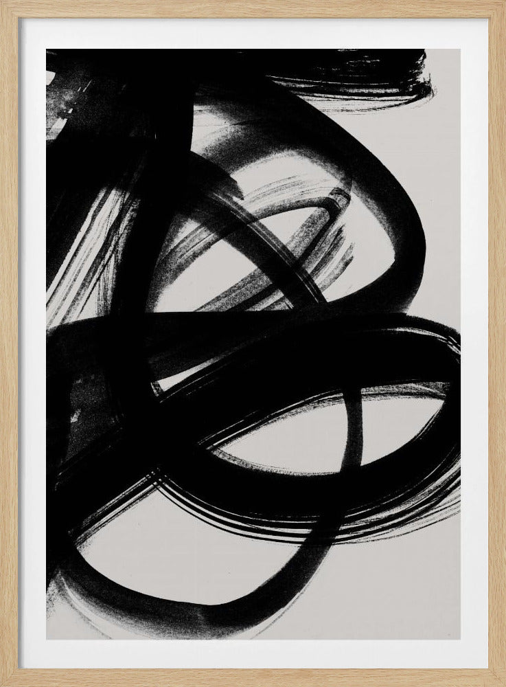 Abstracte penseelstreken 5 A1 | Poster