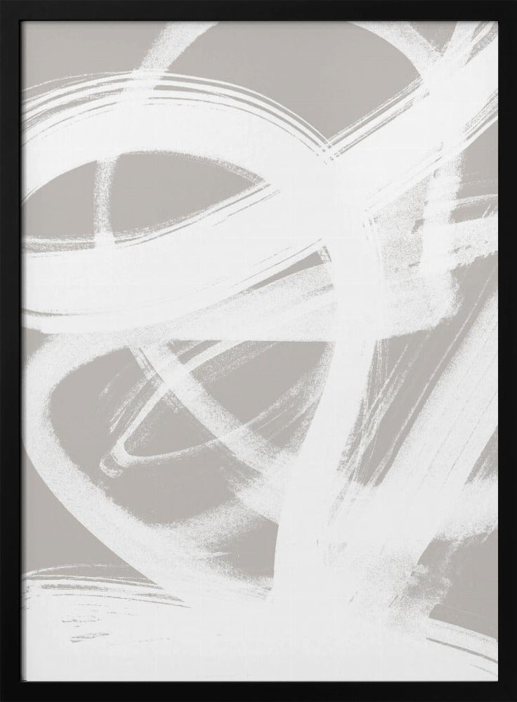 Abstracte penseelstreken 6 A1 | Poster