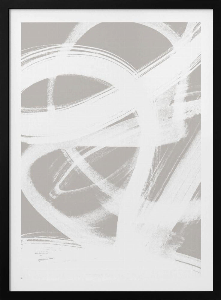 Abstracte penseelstreken 6 A1 | Poster