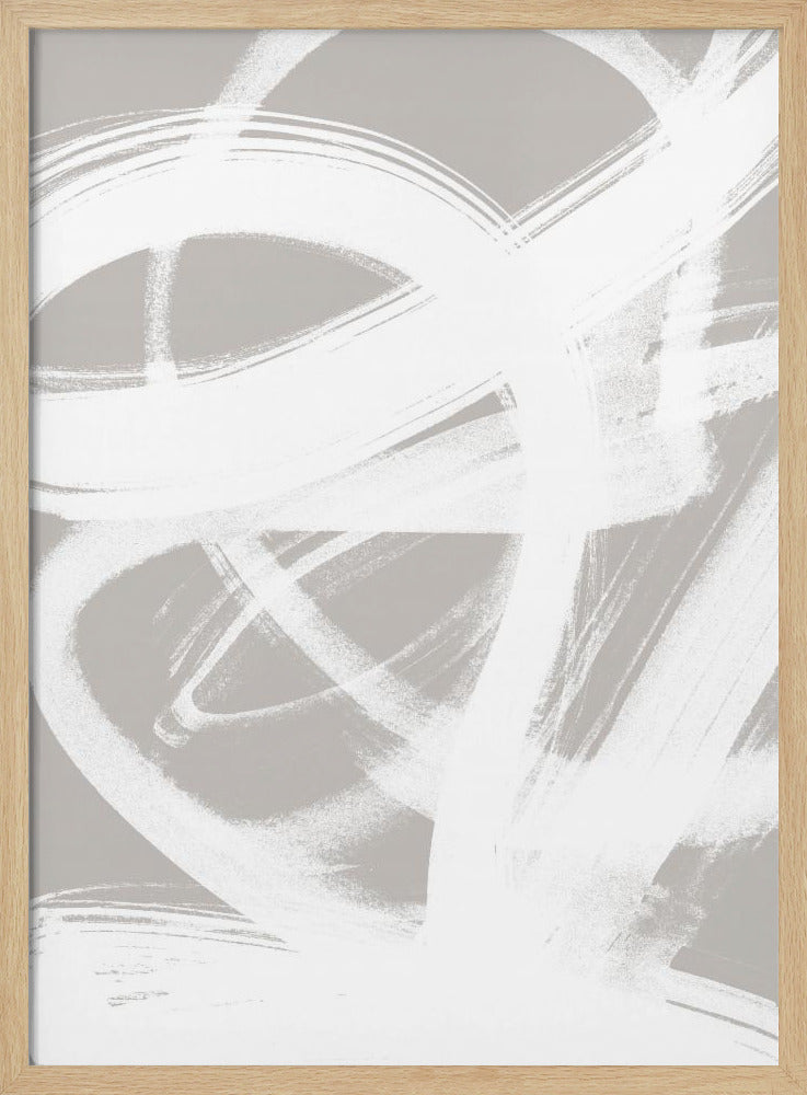 Abstracte penseelstreken 6 A1 | Poster