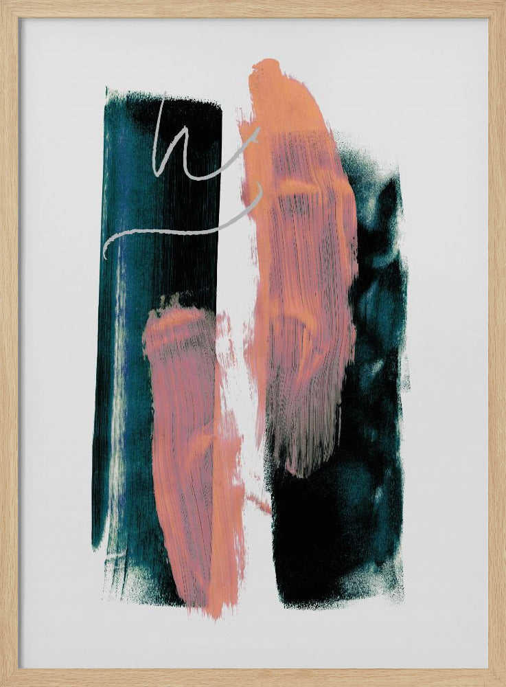 Abstracte penseelstreken 3x A1 | Poster