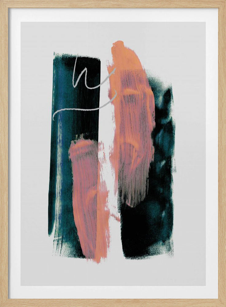 Abstracte penseelstreken 3x A1 | Poster