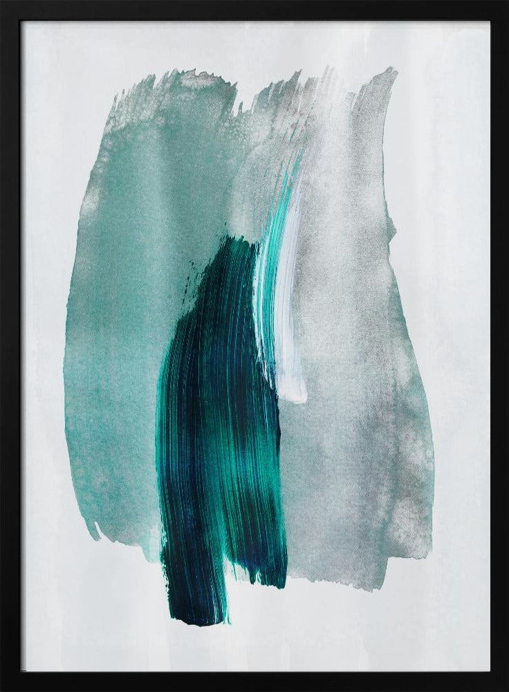 Abstracte penseelstreken 19 | Poster