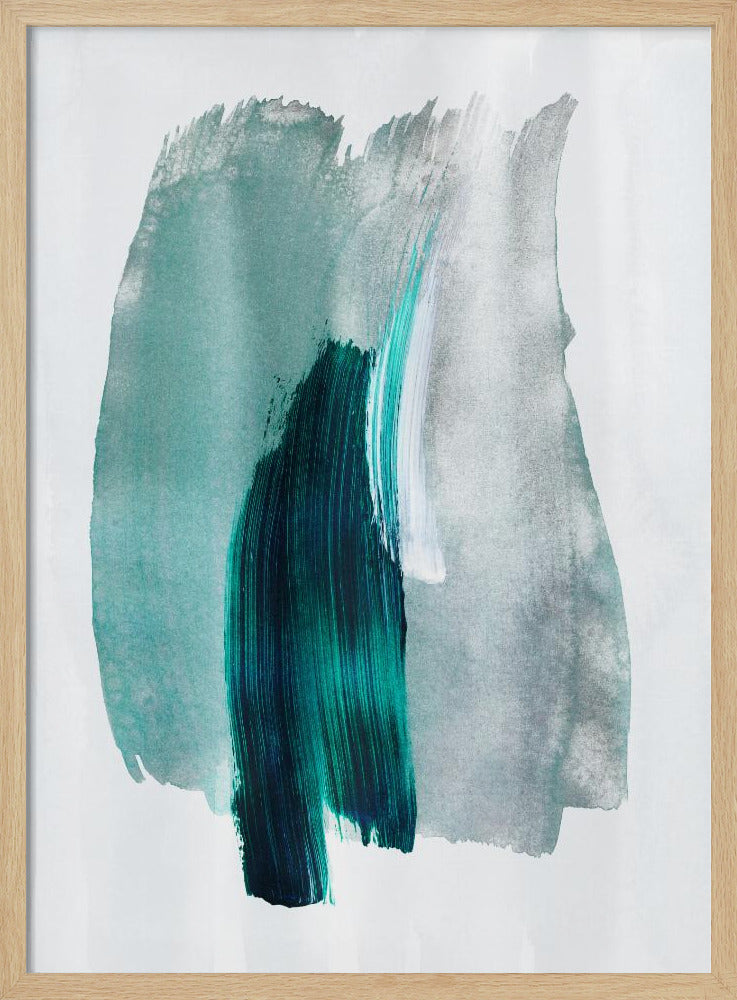 Abstracte penseelstreken 19 | Poster