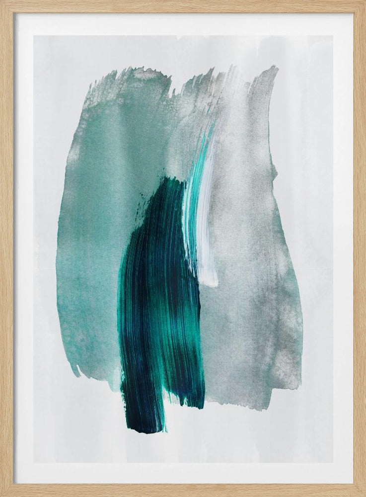 Abstracte penseelstreken 19 | Poster