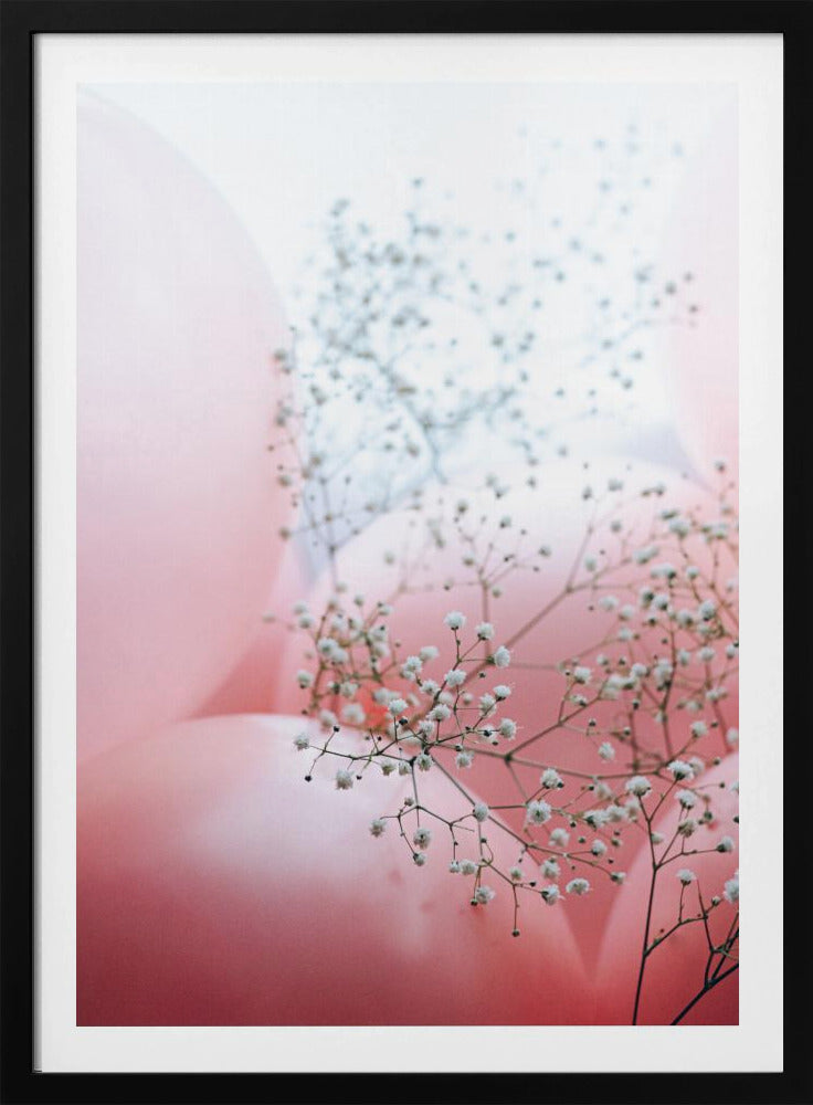 Delicate Balloons with Flower | Poster