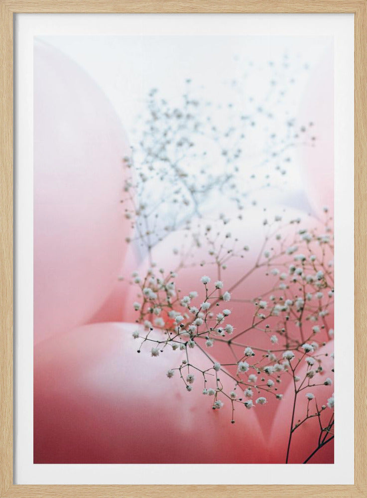 Delicate Balloons with Flower | Poster
