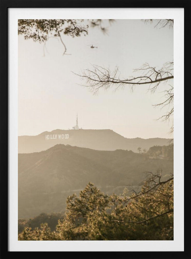 Zonsondergang boven Hollywood | Poster