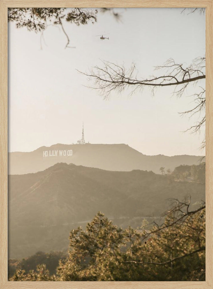 Zonsondergang boven Hollywood | Poster