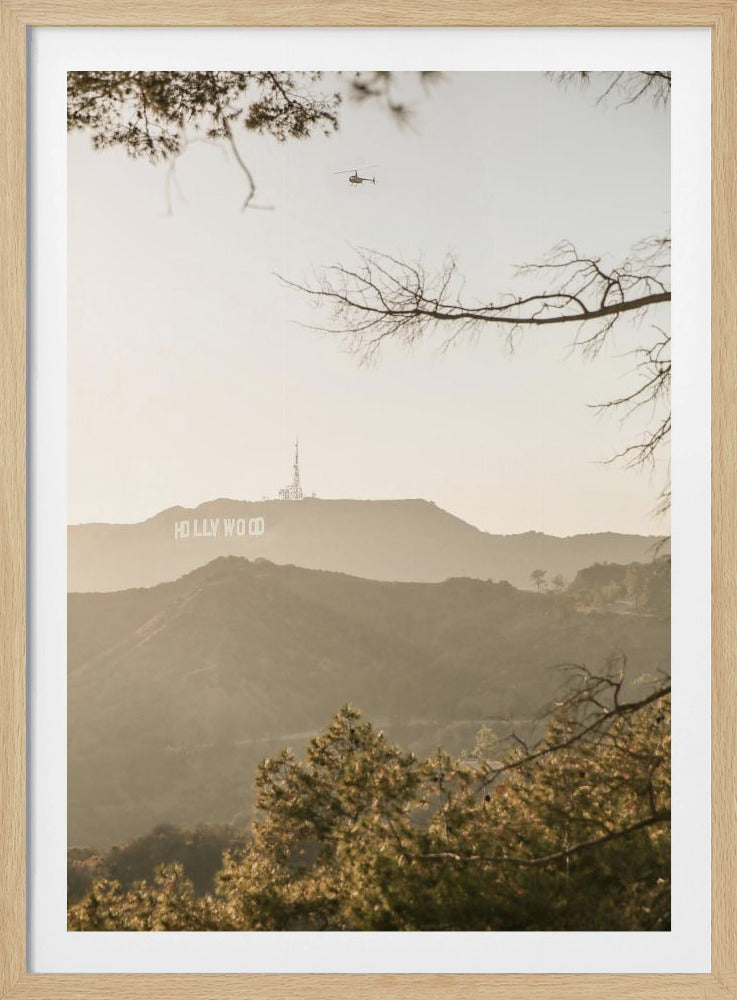 Zonsondergang boven Hollywood | Poster