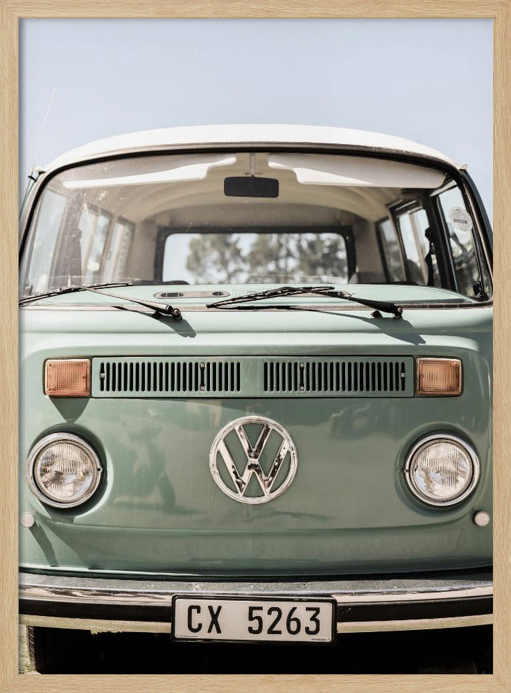 Klassiek ontwerp in zachte groene tinten auto's | Poster