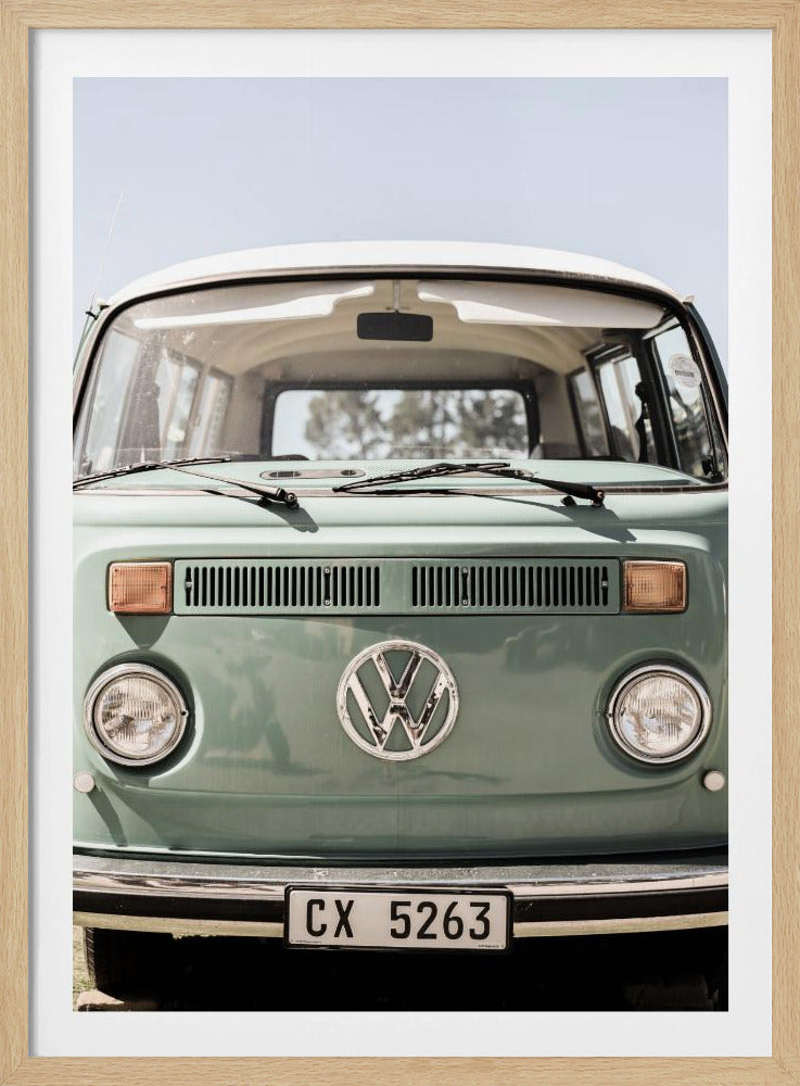 Klassiek ontwerp in zachte groene tinten auto's | Poster