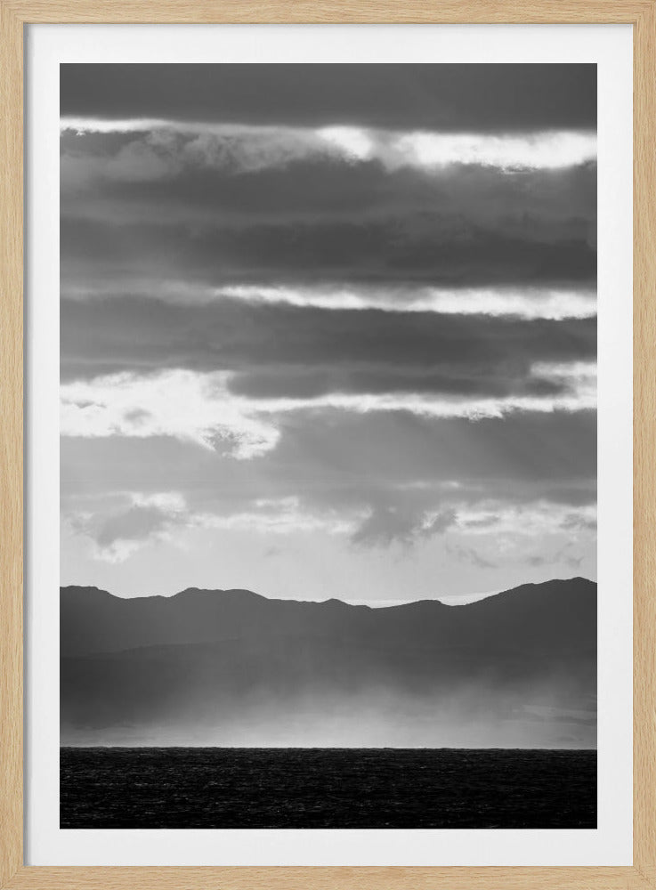 Zwart-wit landschap | Poster