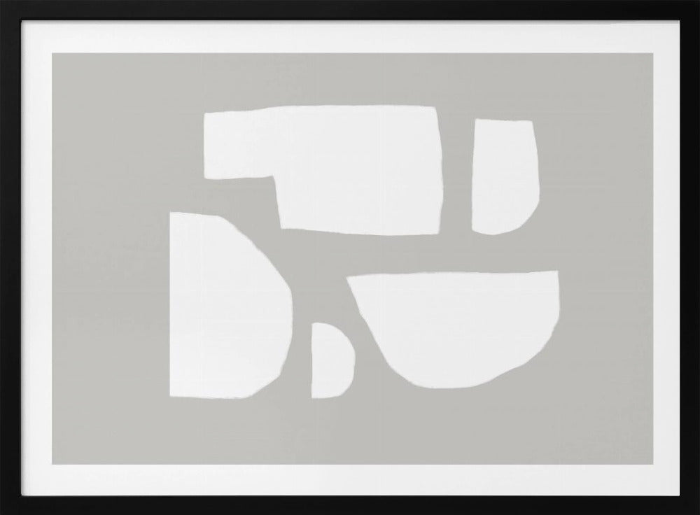 Minimalistische witte vormen | Poster