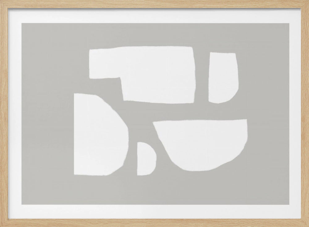 Minimalistische witte vormen | Poster