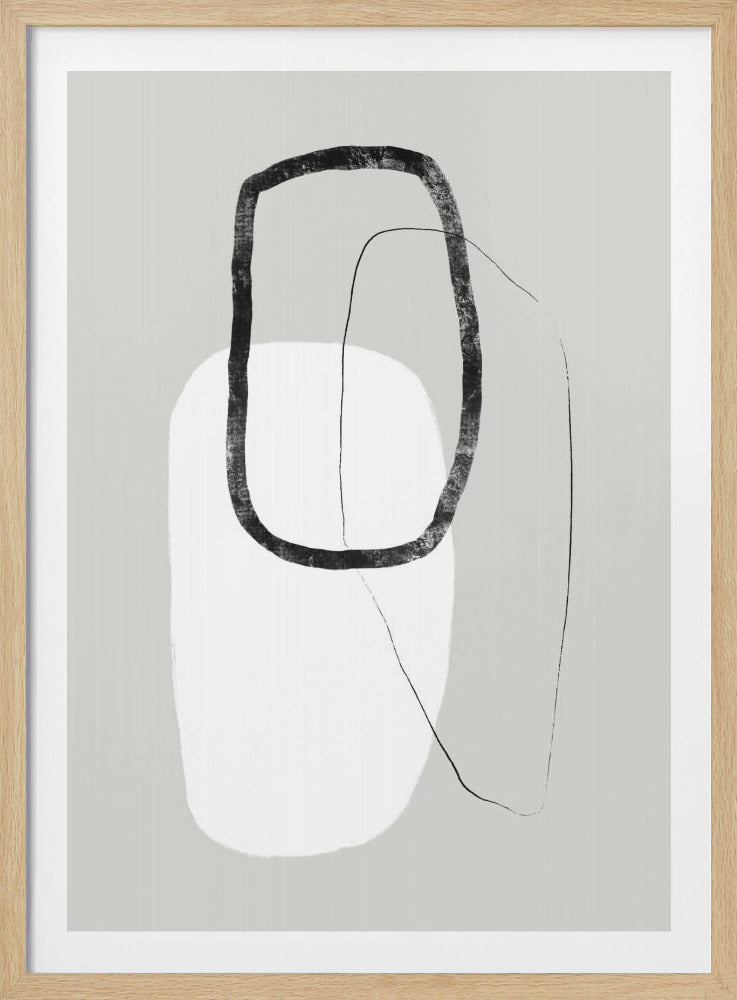Simple Black and White Geometric Shapes | Poster