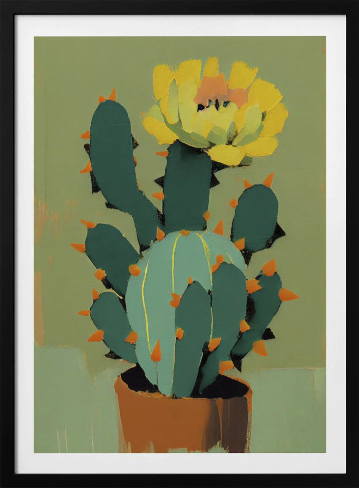 Bloeiende Cactus | Poster