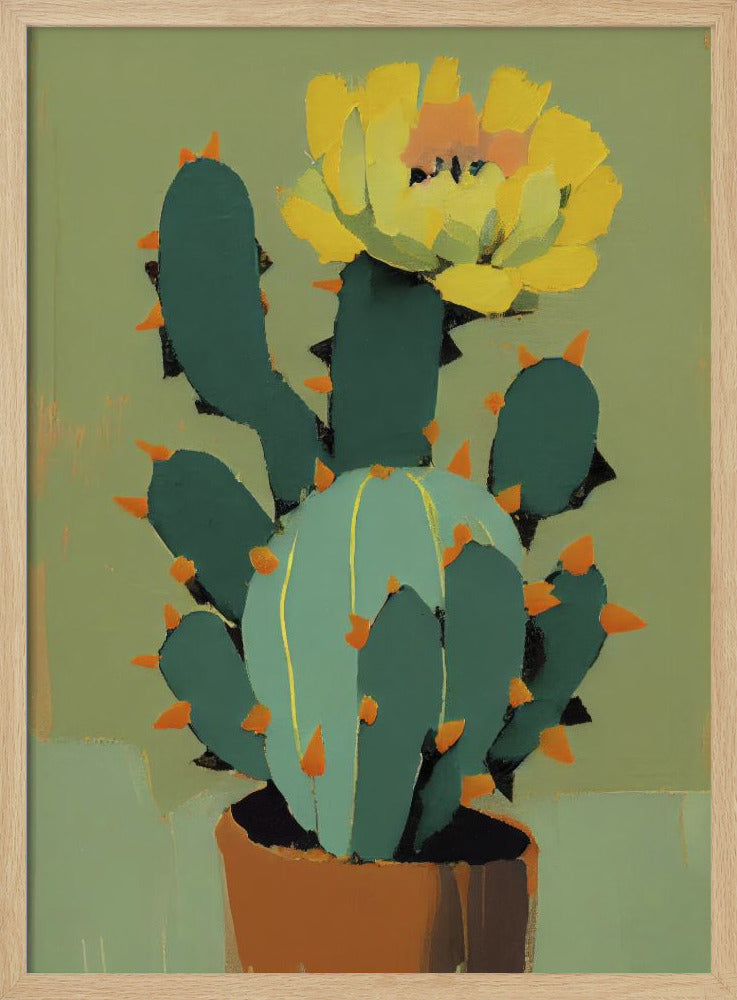 Bloeiende Cactus | Poster