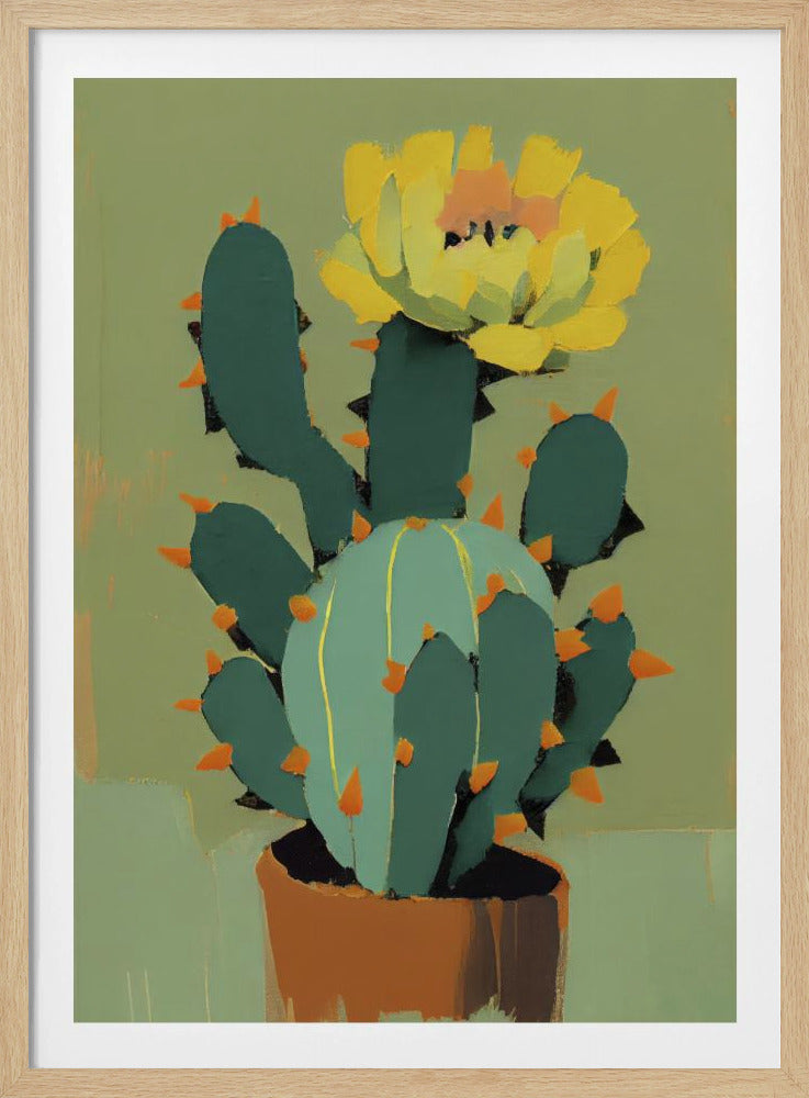 Bloeiende Cactus | Poster