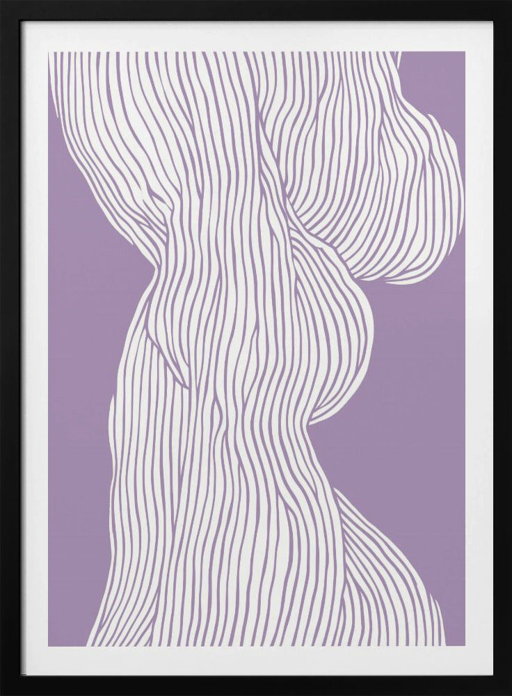 Gebogen lijnen stromen | Poster