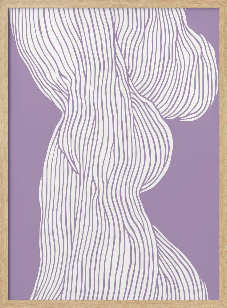 Gebogen lijnen stromen | Poster