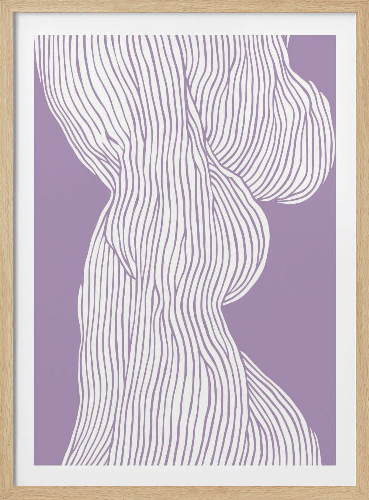 Gebogen lijnen stromen | Poster
