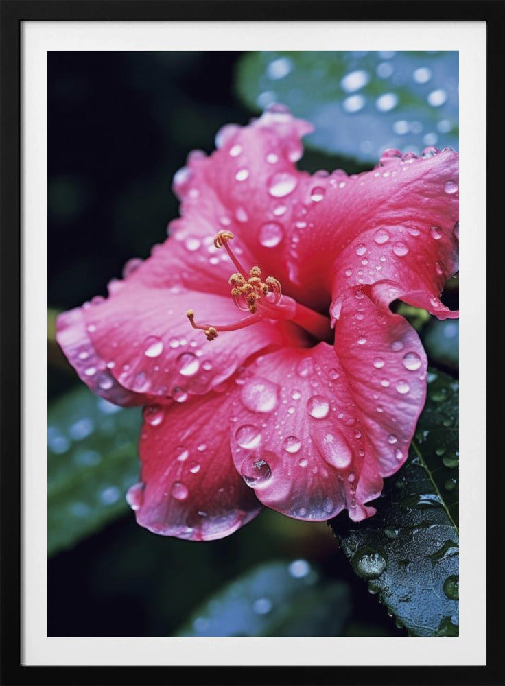 Bloemblaadjes in de regen | Poster