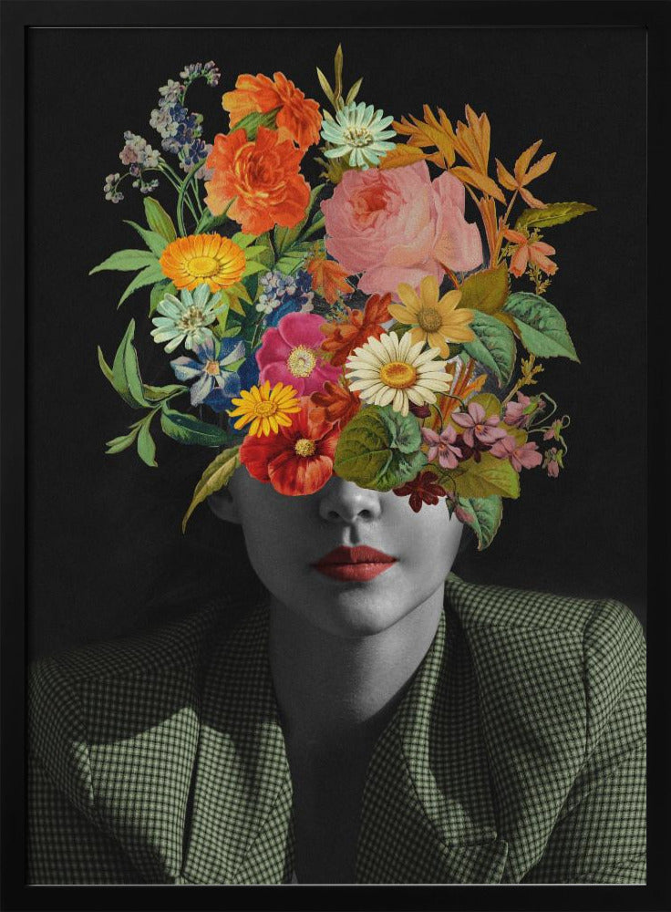Groen Vintage Boeket | Poster