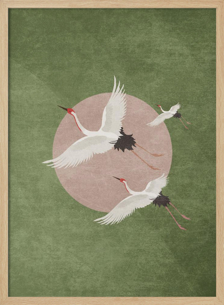 Kranen in vlucht | Poster