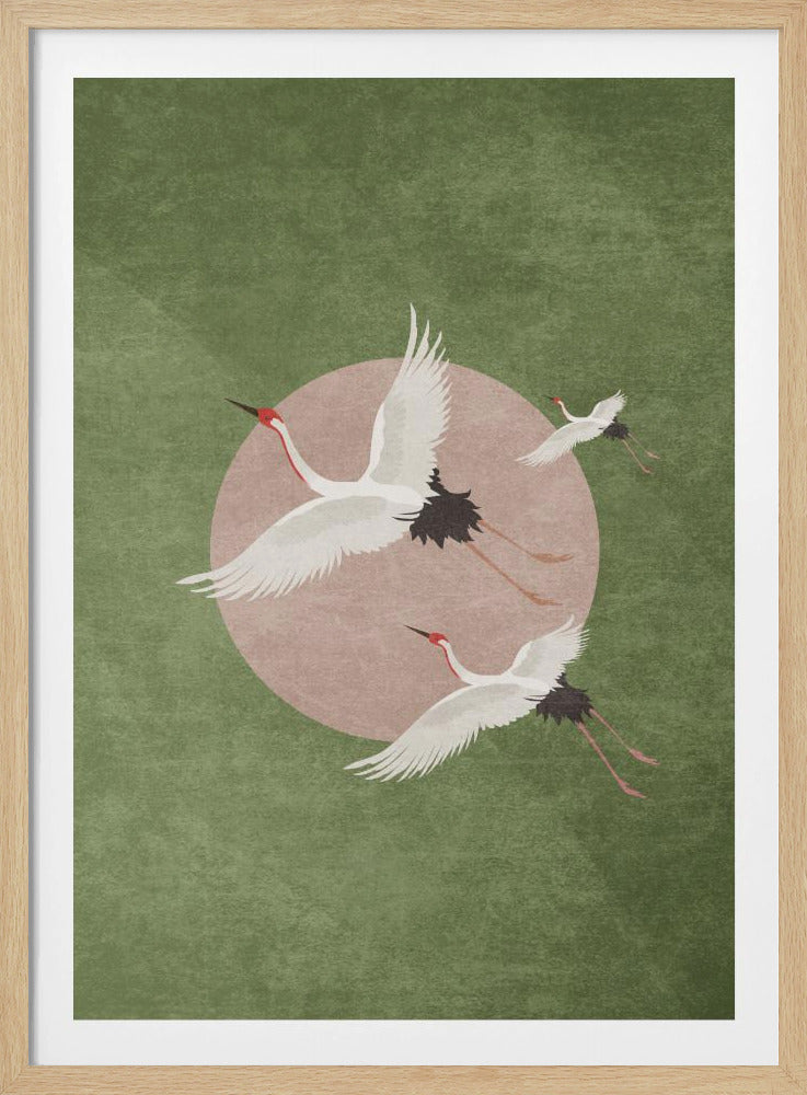 Kranen in vlucht | Poster