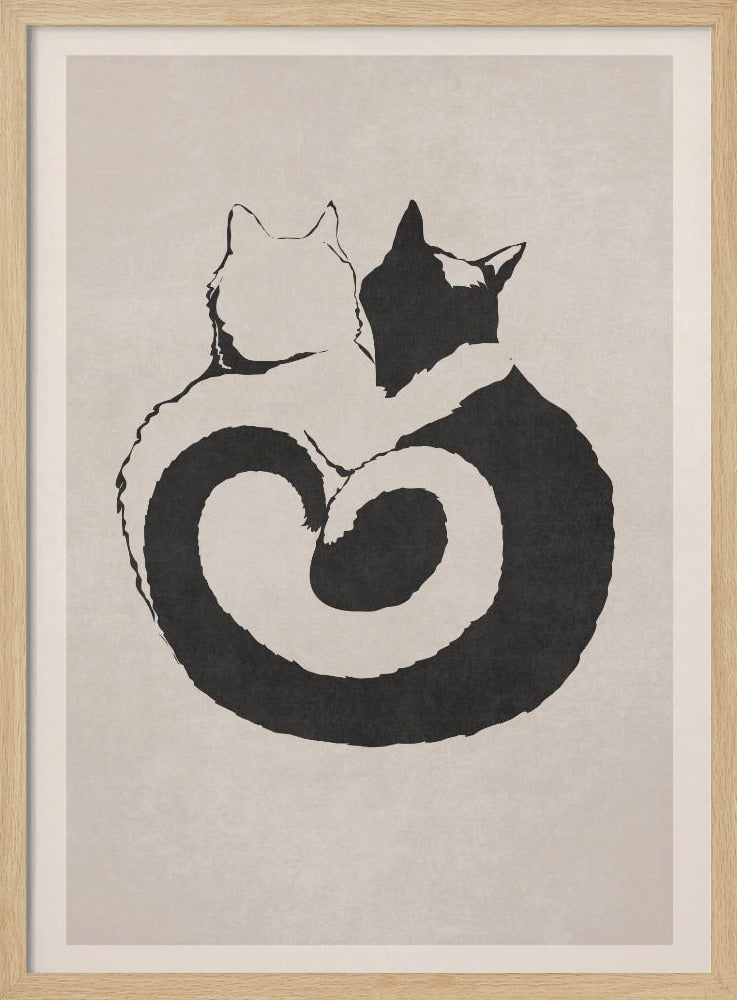 Katachtige Yin Yang | Poster