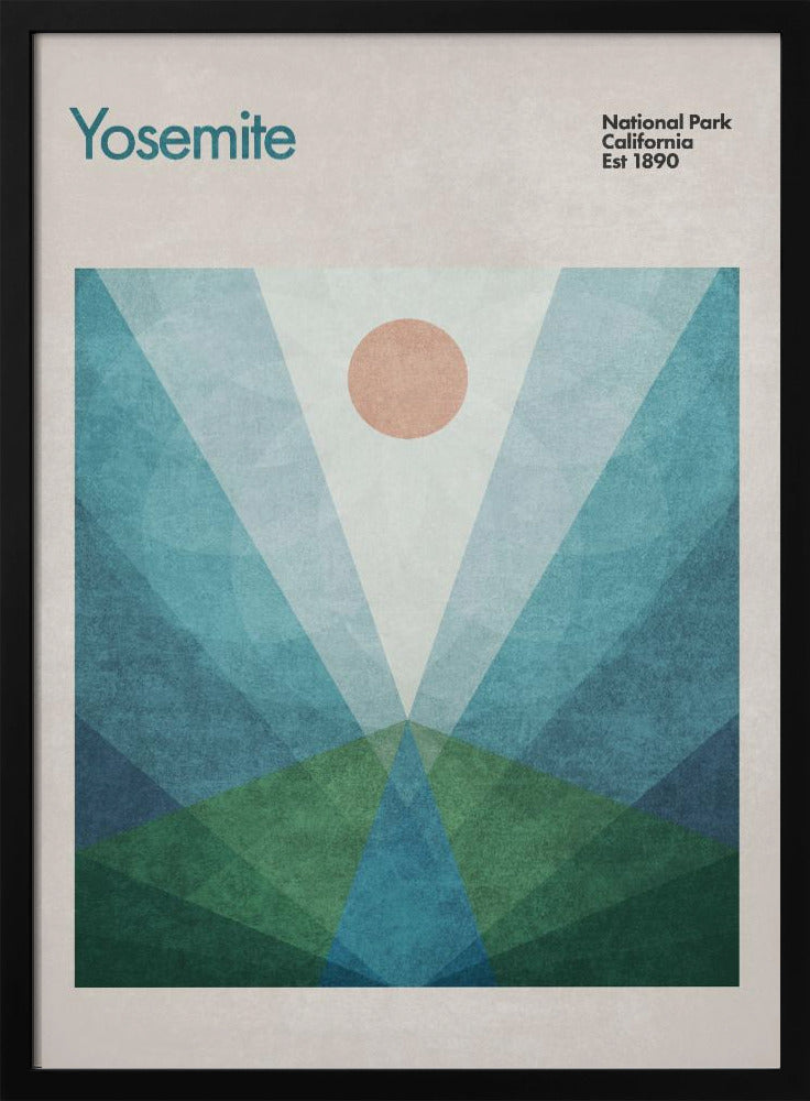 Geometrische zonsopgang | Poster