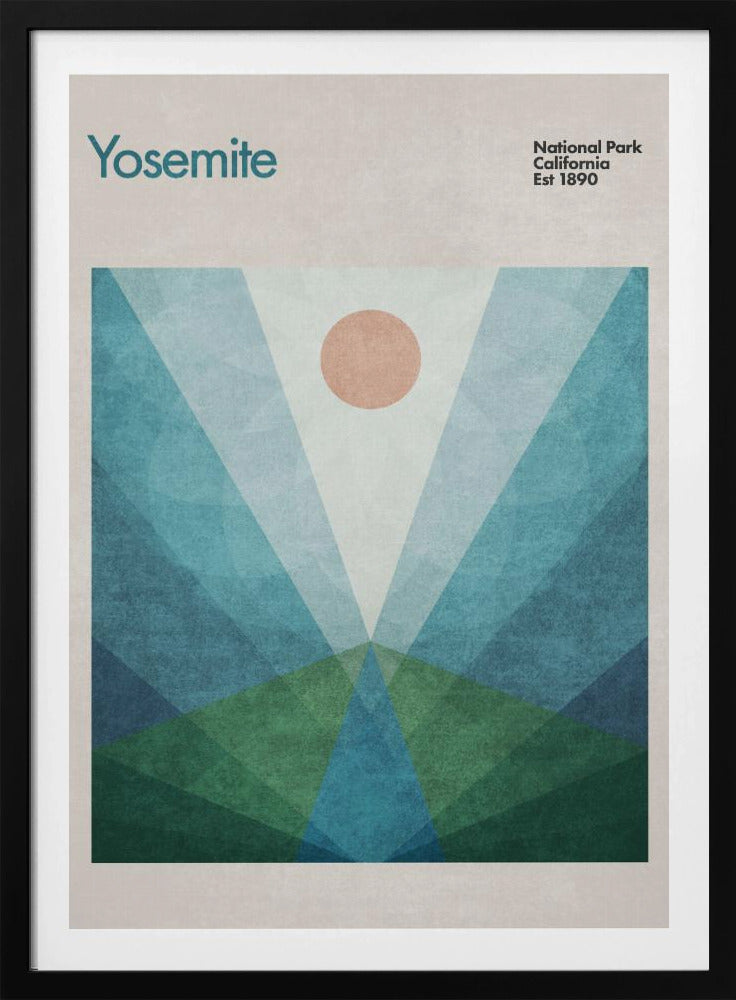 Geometrische zonsopgang | Poster