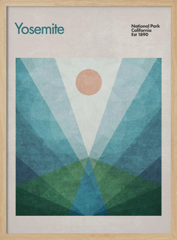 Geometrische zonsopgang | Poster
