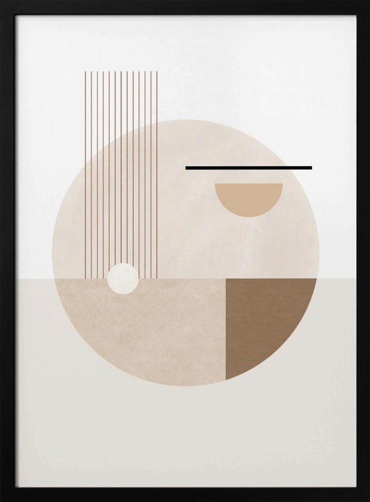 Neutrale halve cirkels poster | Poster