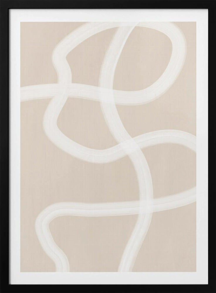 Witte penseelstreek poster | Poster
