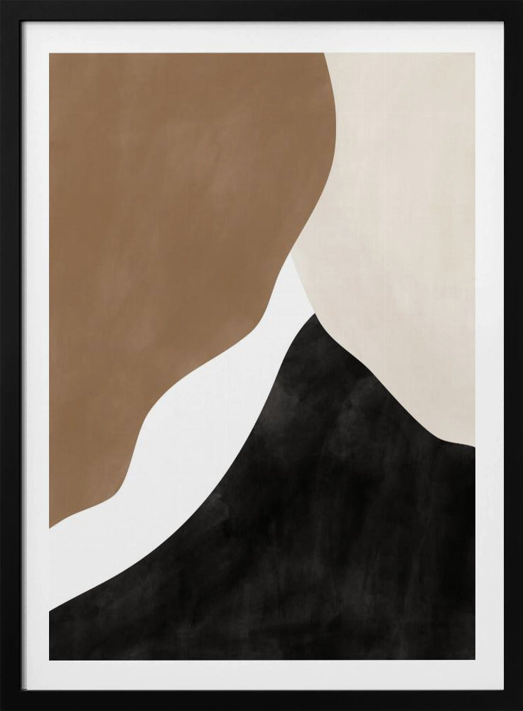 Abstracte beige en bruine kunst | Poster