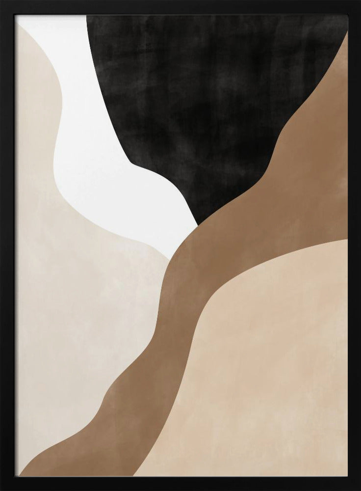 Abstracte beige en bruine kunst | Poster