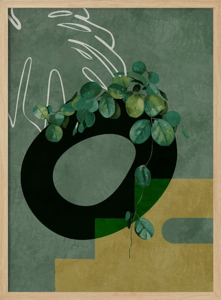 Bladeren Meer 4 Groen | Poster
