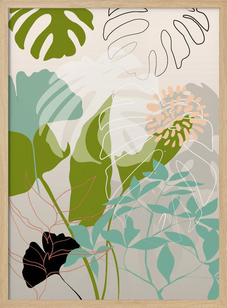 Bladerenlijn Boho3 Kopie | Poster