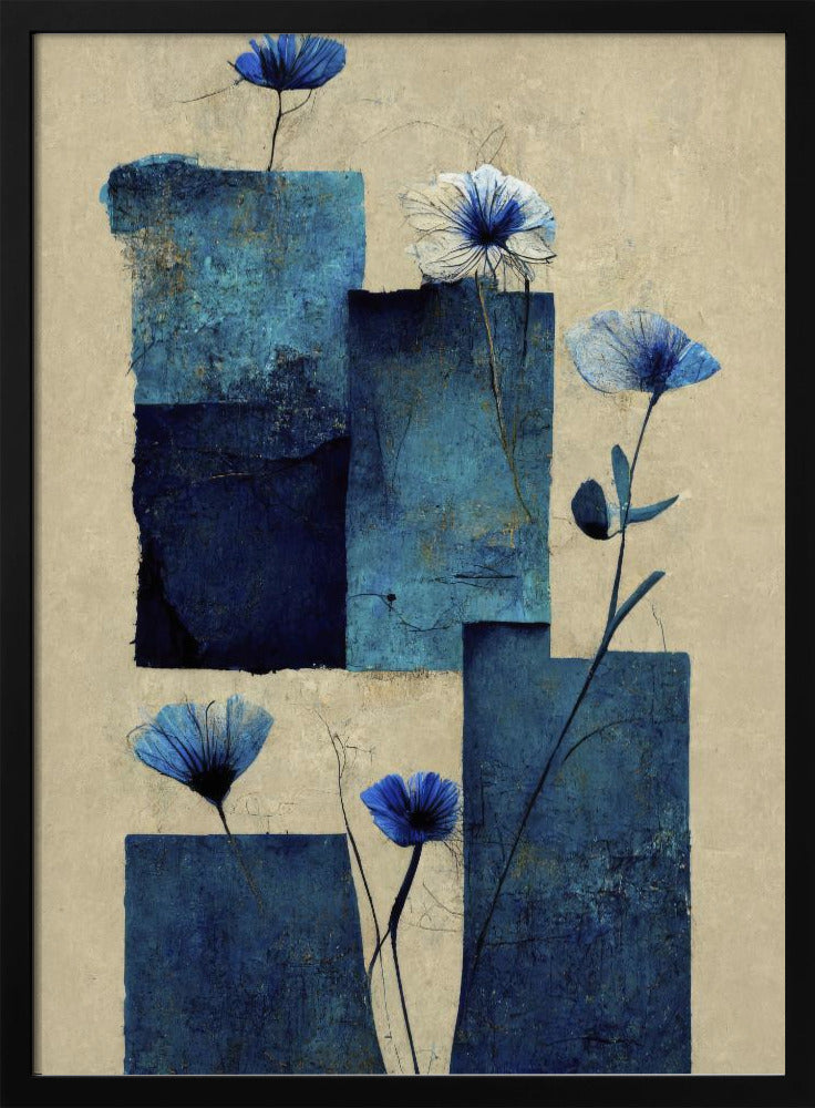 Blauwe Bloesems | Poster
