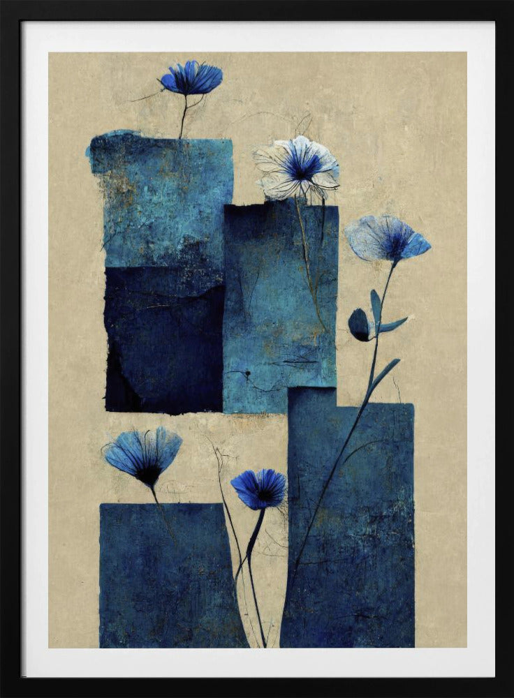Blauwe Bloesems | Poster